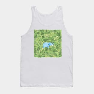 Elephant in Leaves Tank Top